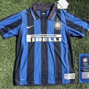 Nike Inter Milan Striped Blue and Black Jersey